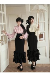 Wth Puji Miss Lola Long Sleeve One Piece(Pre-Order/2 Colours/Full Payment Without Shipping)
